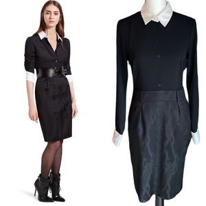 Altuzarra For Target Black Dress with White Collar & Cuffs